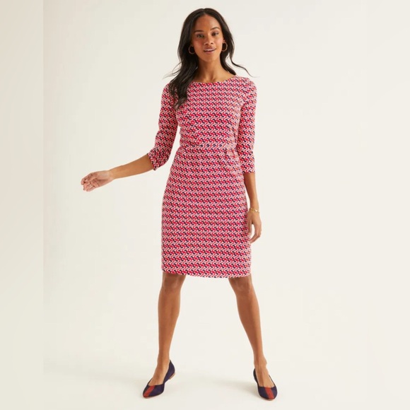 BODEN Penny jersey cotton dress dove LIKE NEW sz 10 L 😘 - Picture 9 of 12